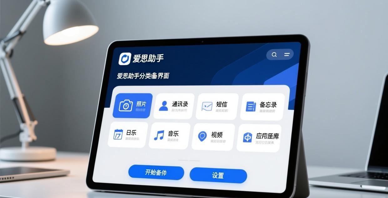 爱思助手分类备份选择