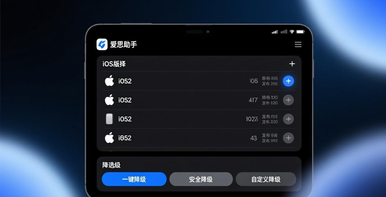 爱思助手选择降级iOS版本